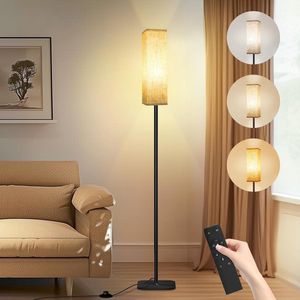 Moderne vloerlamp met afstandsbediening en voetschakelaar - Dimbare leeslamp voor woonkamer, slaapkamer en kantoor
