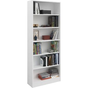 Hobby - Boekenkast - Wit - Spaanplaat - 5 Legplanken