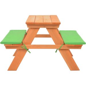 vidaXL Kinderpicknicktafel met banken groen