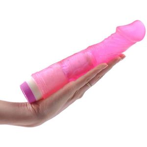 Realistische Dildo Vibrator Pink Doorzichtig - Stimulerend voor vrouwen - Stimulerend voor clitoris - Spannend voor koppels - Sex speeltjes - Sex toys - Erotiek - Sexspelletjes voor mannen en vrouwen – Seksspeeltjes - Stimulator