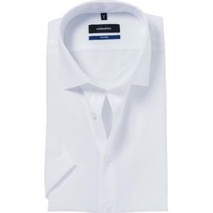 Seidensticker shaped fit overhemd - korte mouw - wit - Strijkvrij - Boordmaat: 44