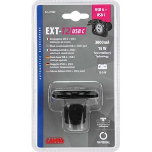 Inbouw USB-A & USB-C poort 12/24v 3000ma