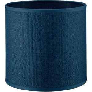 Home Sweet Home Lampenkap Canvas cilinder - van stof - donkerblauw - Moderne stoffen Lampenkap - 16/16/15cm - E27 lamphouder - voor wandlamp, tafellamp en hanglamp - RoHS getest