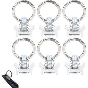 6 stuks Single Stud Fitting L Track Tie Down O Ring Accessoires met Ronde Ring voor Luchtvaartmaatschappij Track Installatie