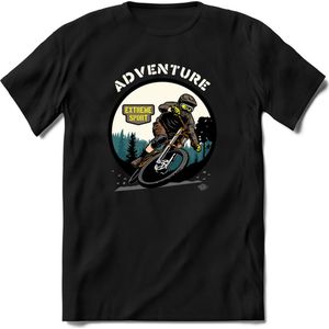 Adventure | TSK Studio Mountainbike kleding Sport T-Shirt | Grijs | Heren / Dames | Perfect MTB Verjaardag Cadeau Shirt Maat 3XL