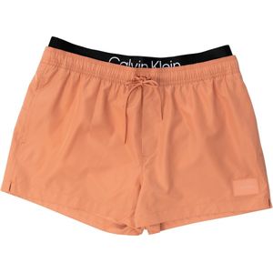 Calvin Klein Short Dubbele Tailleband Heren Zwembroek - Clay Pink - Maat S