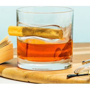 Winkee Whiskey Glas Met Sigaarhouder