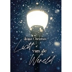 Kerstkaart 'Licht van de wereld' ' 12 stuks met envelop
