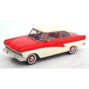 Ford Taunus 1957 – Limited Edition 1 of 1250 pcs. (Rood/Wit) (30 cm) 1/18 KK Scale - Modelauto - Schaalmodel - Modelauto - Miniatuurauto - Miniatuur autos