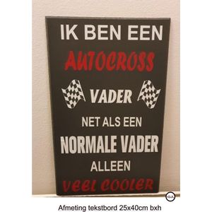 Tekstbord Cross Papa Crossen Autocross Auto`s  Wand borden Mannen Vader Mancave Werkplaats Hout Spreukbord Woondecoratie, Cadeau Vaderdag Verjaardag  handgemaakt