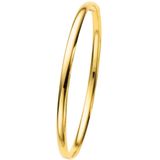 Lucardi Dames Holle bangle armband - 14 karaat goud - Armband - Cadeau - Moederdag - Stijlvol - Geelgoud