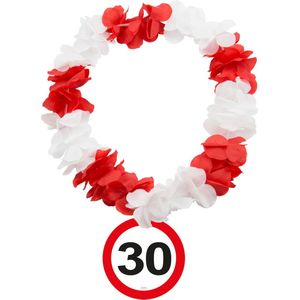 30 Jaar verkeersbord bloemenslinger