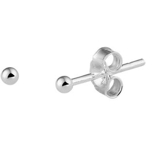 YO&NO - Oorbellen - Zilver - Oorknoppen - Bol -  2.5mm - Sieraden Vrouw - Heren - Gerhodineerd - Zilver 925