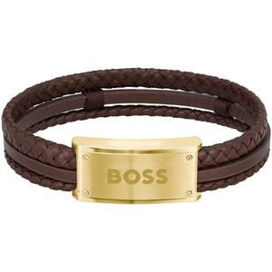 BOSS HBJ1580424 GALEN Heren Armband - Leren armband