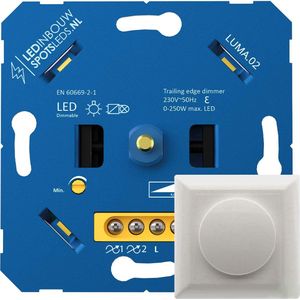 Ledmatters - Inbouw LED Dimmer 230 Volt Inclusief Wit Afdekraam