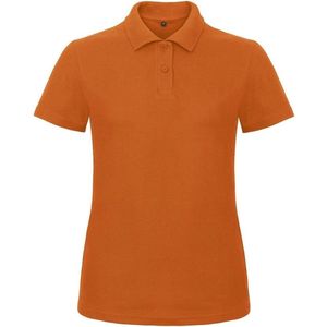 Oranje poloshirt basic van katoen voor dames - katoen - 180 grams - polo t-shirts - Koningsdag of EK / WK supporter kleding M (38)