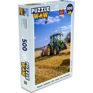 Puzzel Trekker - Boerderij - Hooi - Akker - Zon - Platteland - Legpuzzel - Puzzel 500 stukjes