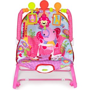 Wipstoel baby - met vibratie en geluid - 47x66x59 cm - roze