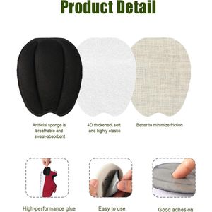 Allecto Plus - Onzichtbare Schoentongpads Zelfklevend Antislip Inzetstuk Zwart Vilten Voetkussentjes Dames Heren - Voorvoetkussentjes - Schoenrugsticker - Schoenpads - Losse Schoen Vervanging