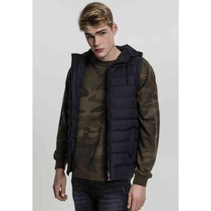 Urban Classics - Small Bubble Hooded Mouwloos jacket - Bodywarmer - 2XL - Zwart