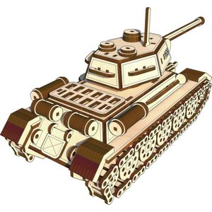 Bouwpakket Tank T-34 van hout