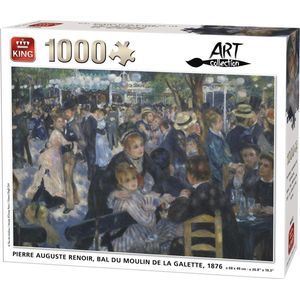King Puzzel 1000 Stukjes (68 x 49 cm) - Bal du Moulin de la Galette - Renoir - Legpuzzel Art Collection