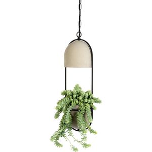 QAZQA fauna - Landelijke Hanglamp - 1 lichts - Ø 195 mm - Grijs - Woonkamer | Slaapkamer | Keuken