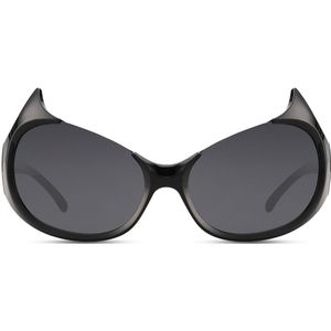 Rode duivel bril - duivel zonnebril - Mybuckethat - zwarte zonnebril - rave bril - zwarte bril