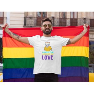 Shirt - I have the colors of love - Wurban Wear | Grappig shirt | Pride | Unisex tshirt | Pride vlag | Regenboog vlag | LGBTQ | Make up | Gay | Liefde | Wit