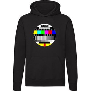 Geen Signaal Logo Televisie Hoodie - tv - retro - beeldscherm - verbinding - testbeeld - stand by - stand-by - buiten werking - pauze - unisex - trui - capuchon