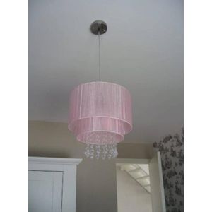 Hanglamp kristal babykamer kinderkamer meisjeskamer roze