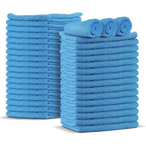 36 Myiosus Microfibre Cleaning Cloths - Reusable Lint-Free Absorbent - Household Kitchen Car Cleaning - 35 x 35 cm