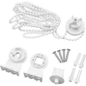 Rolgordijn houder raam 28 mm - Klembevestiging reserveonderdeel - Plastic beslag - Vervangende reparatieset - Ketting met schroeven - Klemmfix-rolluiken - Dubbel rolgordijn Rolgordijn