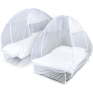 Deconet SET 1pers & 2pers. Pop-up Klamboetent I en II, WIT