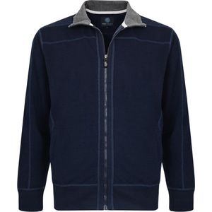 Kam Jeans Sweat vest zipper (Lente/Zomer)  65% katoen 35% polyester - Heren - Marineblauw - XL