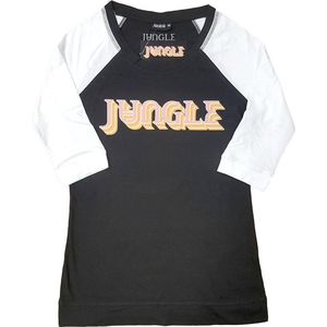 Jungle - Colour Logo Raglan top - 4XL - Zwart/Wit