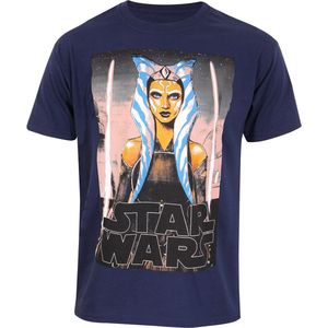 T-Shirt met Korte Mouwen Star Wars White Blades Blauw Uniseks - XXL