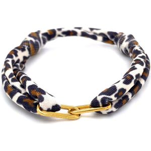 Pat's Jewels Armband - Elastiek armband - Panter print - Schuifknoop