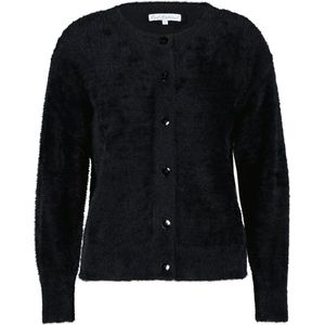 Red Button vest SRB4345 Carrdigan Fluffy - Black