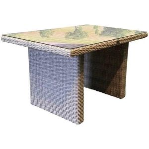 Ibiza lounge-dining tafel 120x80xH70 cm grijs