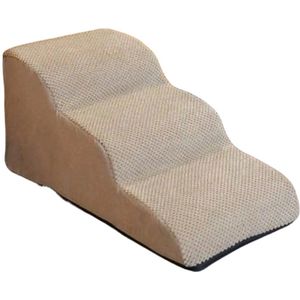 S&E Honden Trap – Antislip Dieren Trapje, Afneembaar & Wasbaar - 58 x 21 x 28 - Beige