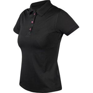 Horka - Polo Shirt - Zwart - Neon Pink - Polygiene - L