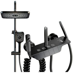 Betaalbare Goederen® Thermostaat Doucheset - Zwart - Regendouche - Douchekop - Douchestang - Douche Set - Douche Stang