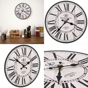vidaXL Wandklok vintage stijl 30 cm Londen - Wandklok - Wandklokken - Analoge Klok - Analoge Klokken