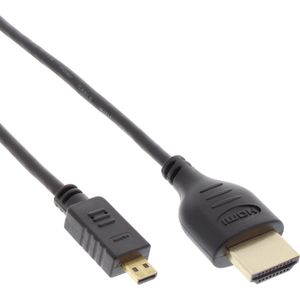 Dunne Micro HDMI - HDMI kabel - versie 2.0 (4K 60Hz) - 0,30 meter