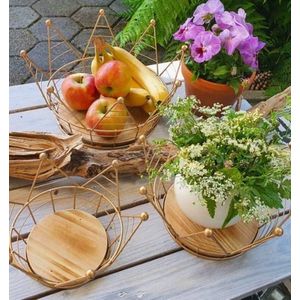 Set van drie schalen in kroonvorm - ideaal om te bloemschikken - fruitschaal
