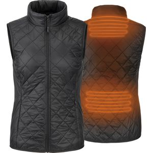 Verwarmde mouwloze vest - Slim Fit Voor Vrouwen - Rapid battery technologie - zwart