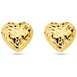 Oorknoppen Gediamanteerd 14K Geelgoud