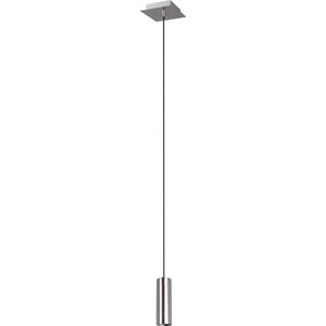 LED Hanglamp - Torna Mary - GU10 Fitting - 1-lichts - Vierkant - Mat Nikkel - Aluminium