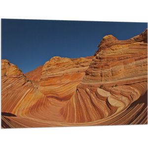 WallClassics - Vlag - The Wave - Amerika Berglandschap - 100x75 cm Foto op Polyester Vlag